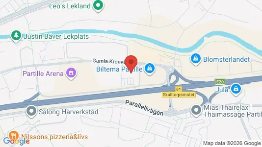 Lägenheter att hyra i Partille - kort over placeringen