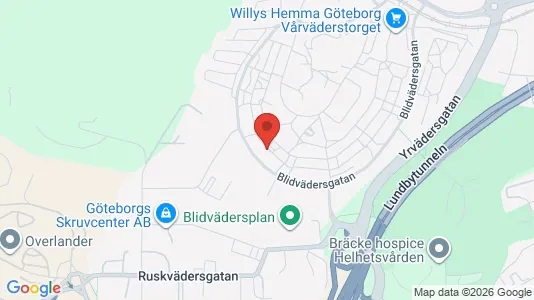 Lägenheter att hyra i Västra hisingen - kort over placeringen