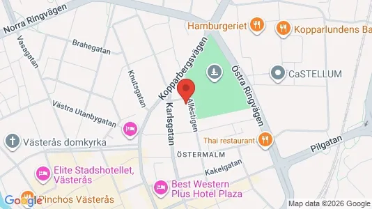 Lägenheter att hyra i Västerås - kort over placeringen