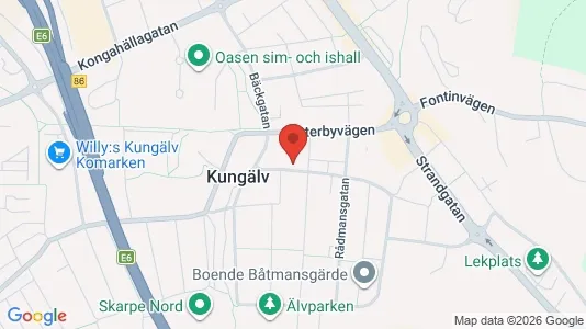 Lägenheter att hyra i Kungälv - kort over placeringen