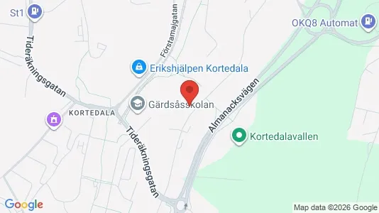 Lägenheter att hyra i Göteborg Östra - kort over placeringen
