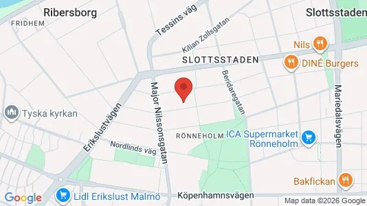 Lägenheter att hyra i Malmö Centrum - kort over placeringen