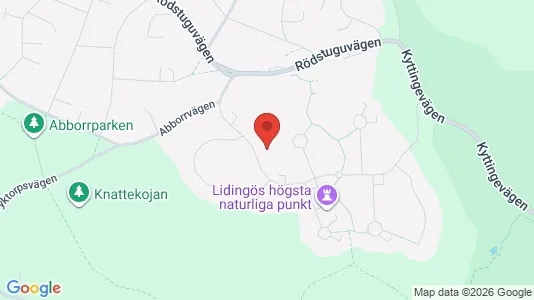 Lägenheter att hyra i Lidingö - kort over placeringen