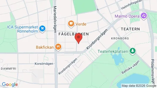 Lägenheter att hyra i Malmö Centrum - kort over placeringen
