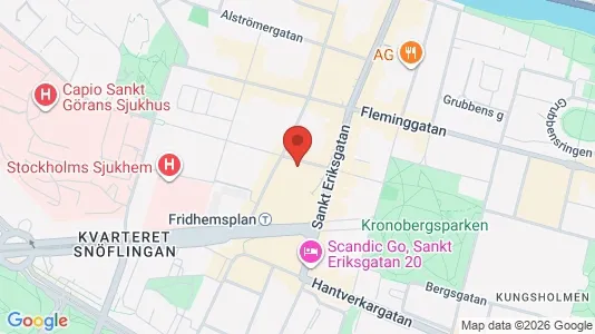 Lägenheter att hyra i Kungsholmen - kort over placeringen