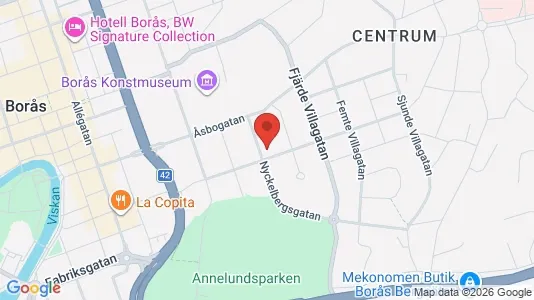 Lägenheter att hyra i Borås - kort over placeringen