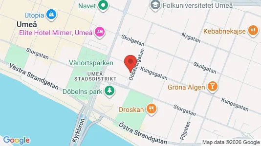 Lägenheter att hyra i Umeå - kort over placeringen