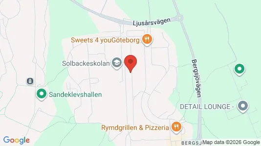 Lägenheter att hyra i Göteborg Östra - kort over placeringen