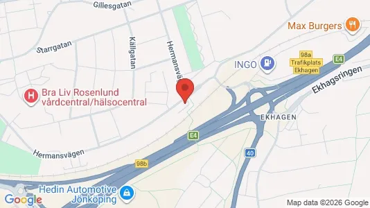 Lägenheter att hyra i Jönköping - kort over placeringen