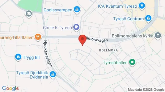 Lägenheter att hyra i Tyresö - kort over placeringen