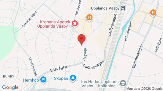 Lägenheter att hyra i Upplands Väsby - kort over placeringen
