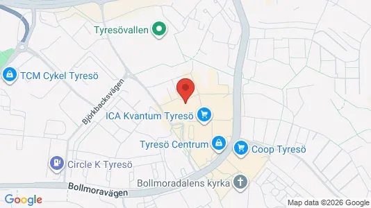 Lägenheter att hyra i Tyresö - kort over placeringen