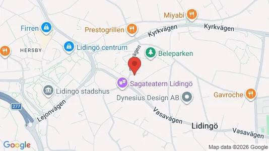 Lägenheter att hyra i Lidingö - kort over placeringen