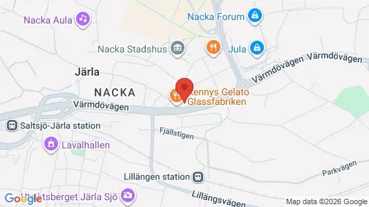 Lägenheter att hyra i Nacka - kort over placeringen
