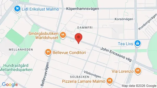 Lägenheter att hyra i Malmö Centrum - kort over placeringen