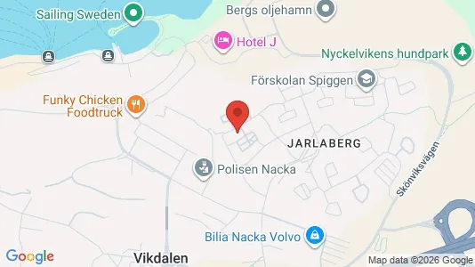 Lägenheter att hyra i Nacka - kort over placeringen
