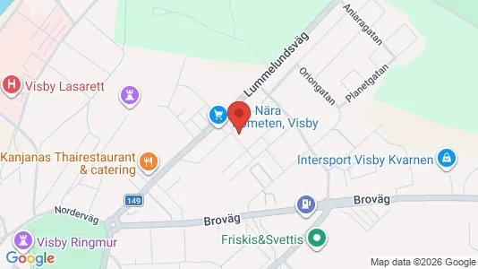Lägenheter att hyra i Gotland - kort over placeringen