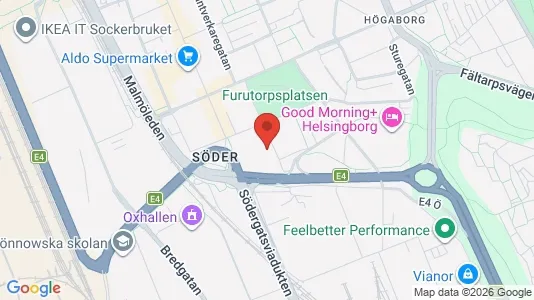 Lägenheter att hyra i Helsingborg - kort over placeringen