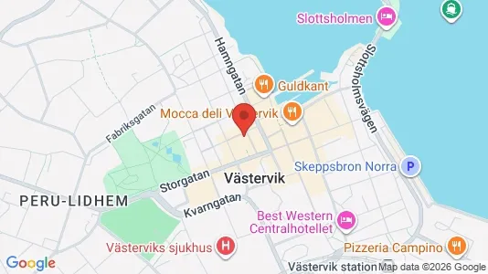 Lägenheter att hyra i Västervik - kort over placeringen