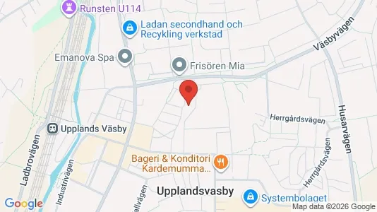 Lägenheter att hyra i Upplands Väsby - kort over placeringen