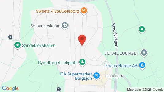Lägenheter att hyra i Göteborg Östra - kort over placeringen