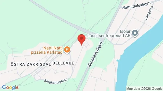 Lägenheter att hyra i Karlstad - kort over placeringen