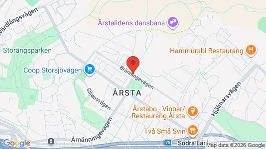 Lägenheter att hyra i Hammarbyhamnen - kort over placeringen