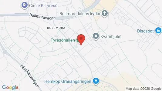 Lägenheter att hyra i Tyresö - kort over placeringen