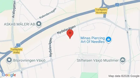Lägenheter att hyra i Växjö - kort over placeringen
