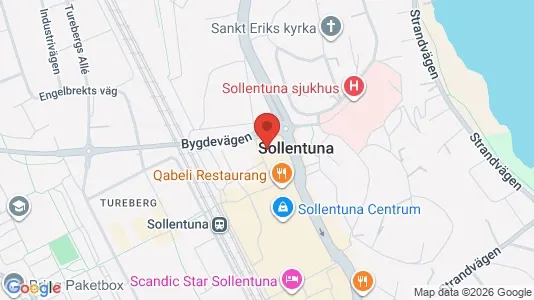 Lägenheter att hyra i Sollentuna - kort over placeringen