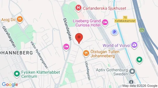 Lägenheter att hyra i Johanneberg - kort over placeringen