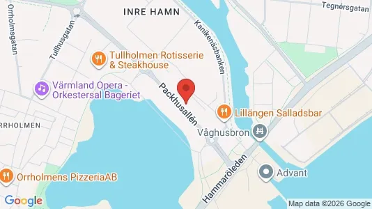 Lägenheter att hyra i Karlstad - kort over placeringen
