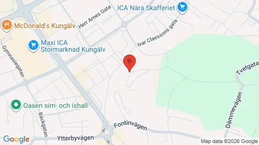 Lägenheter att hyra i Kungälv - kort over placeringen