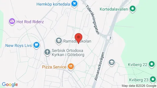 Lägenheter att hyra i Göteborg Östra - kort over placeringen
