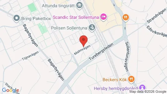 Lägenheter att hyra i Sollentuna - kort over placeringen