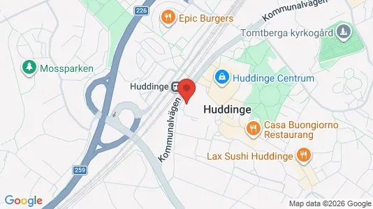 Lägenheter att hyra i Huddinge - kort over placeringen