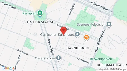 Lägenheter att hyra i Östermalm - kort over placeringen