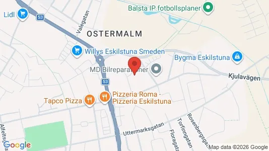 Lägenheter att hyra i Eskilstuna - kort over placeringen