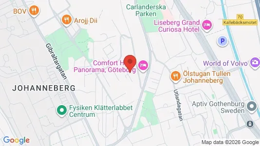 Lägenheter att hyra i Johanneberg - kort over placeringen