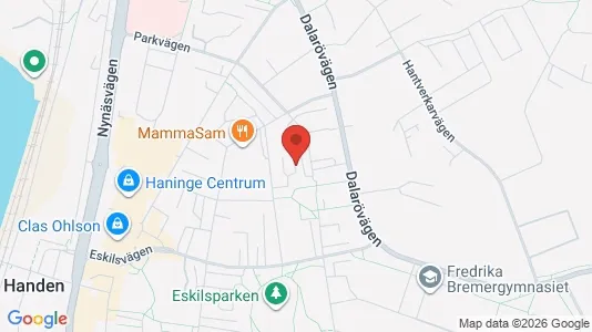 Lägenheter att hyra i Haninge - kort over placeringen