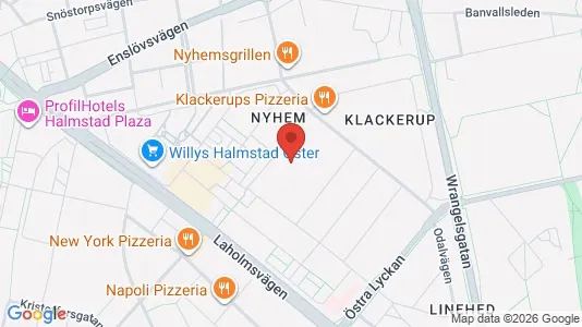 Lägenheter att hyra i Halmstad - kort over placeringen