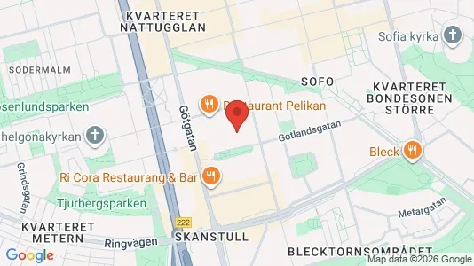 Lägenheter att hyra i Södermalm - kort over placeringen