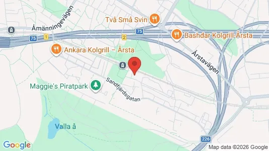 Lägenheter att hyra i Hammarbyhamnen - kort over placeringen