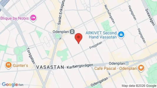 Lägenheter att hyra i Vasastan - kort over placeringen