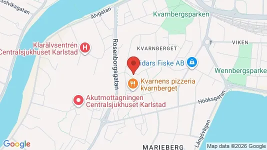 Lägenheter att hyra i Karlstad - kort over placeringen