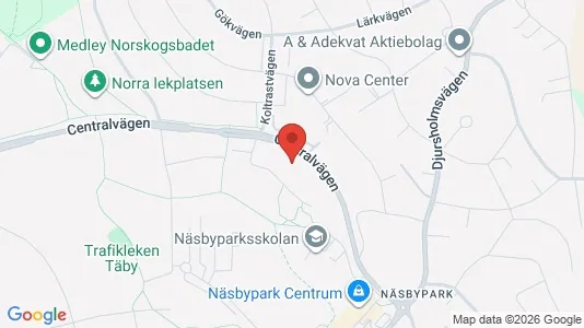 Lägenheter att hyra i Täby - kort over placeringen