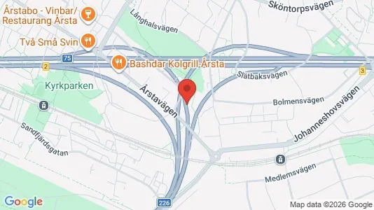 Lägenheter att hyra i Hammarbyhamnen - kort over placeringen