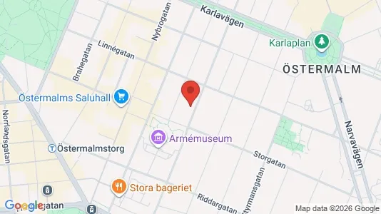 Lägenheter att hyra i Östermalm - kort over placeringen