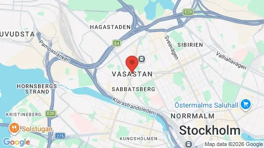 Lägenheter att hyra i Vasastan - kort over placeringen