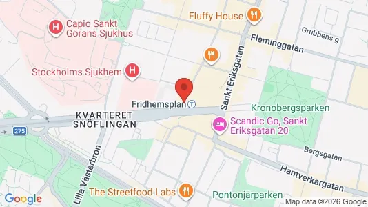 Lägenheter att hyra i Kungsholmen - kort over placeringen